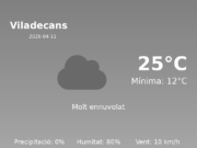 Previsió de l’AEMET a Viladecans avui 11 de Abril de 2026