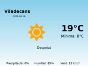 El temps avui 14 de Abril de 2026 a Viladecans segons l’AEMET