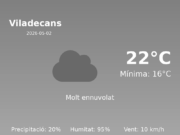 El temps avui 2 de Maig de 2026 a Viladecans segons l’AEMET