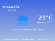 AEMET: El temps per a Viladecans – 3 de Maig de 2026