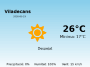Predicció meteorològica: Viladecans, 23 de Maig de 2026
