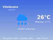 El temps a Viladecans avui, 4 de Juny de 2026