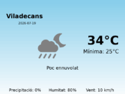 El temps avui 19 de Juliol de 2026 a Viladecans segons l’AEMET