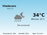 El temps avui 21 de Juliol de 2026 a Viladecans segons l’AEMET