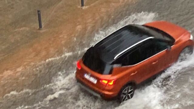 Imatge de les inundacions a Viladecans (El Infoanonimo de Viladecans)